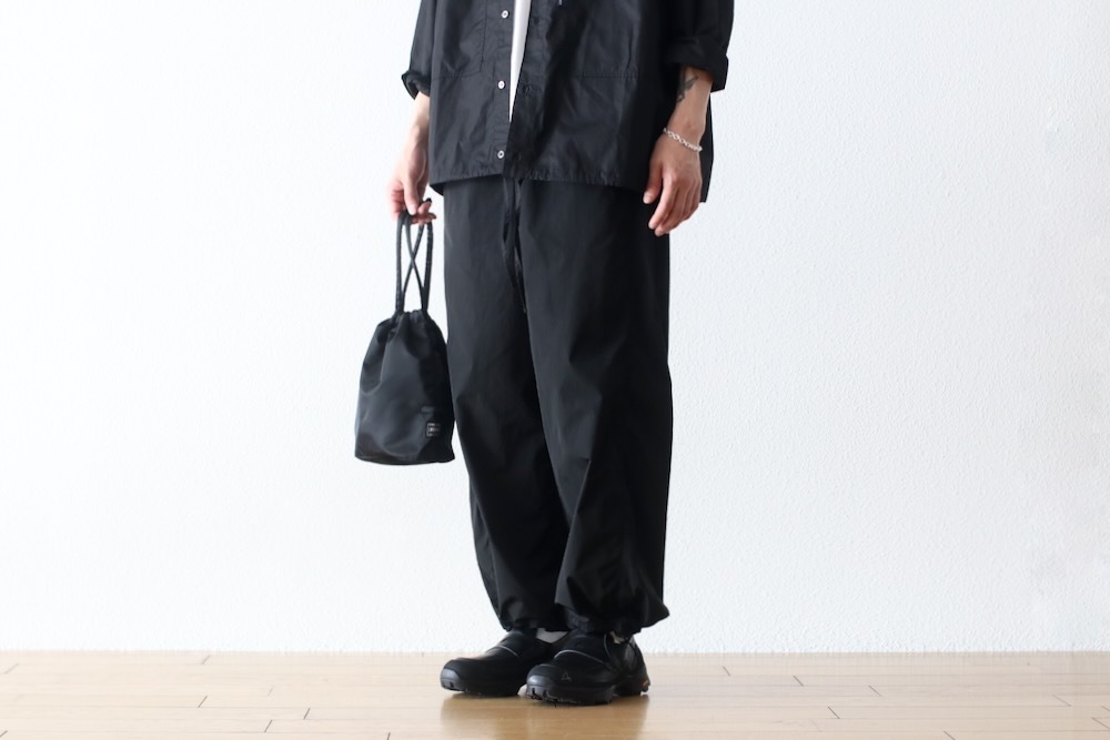 新品 24AW N.HOOLYWOOD ワイドテーパードイージーパンツ 黒38 N.HOOLYWOOD (エヌ ハリウッド ) 