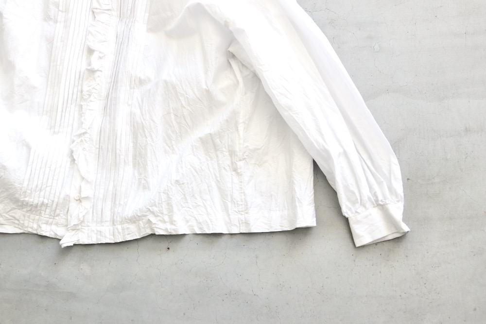 ��WOMEN'S��TOUJOURS�ʥȥ����塼�ˡ�Pin Tuck Ruffle Shirt - COTTON*SILK FAILLE CLOTH-��