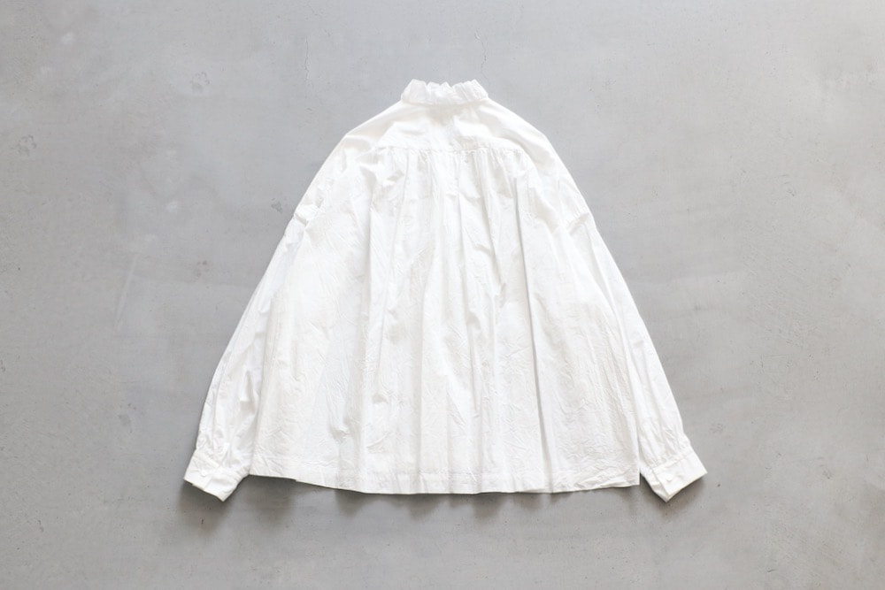 WOMEN'S】TOUJOURS（トゥジュー）“Lace Pin Tuck Ruffle Shirt