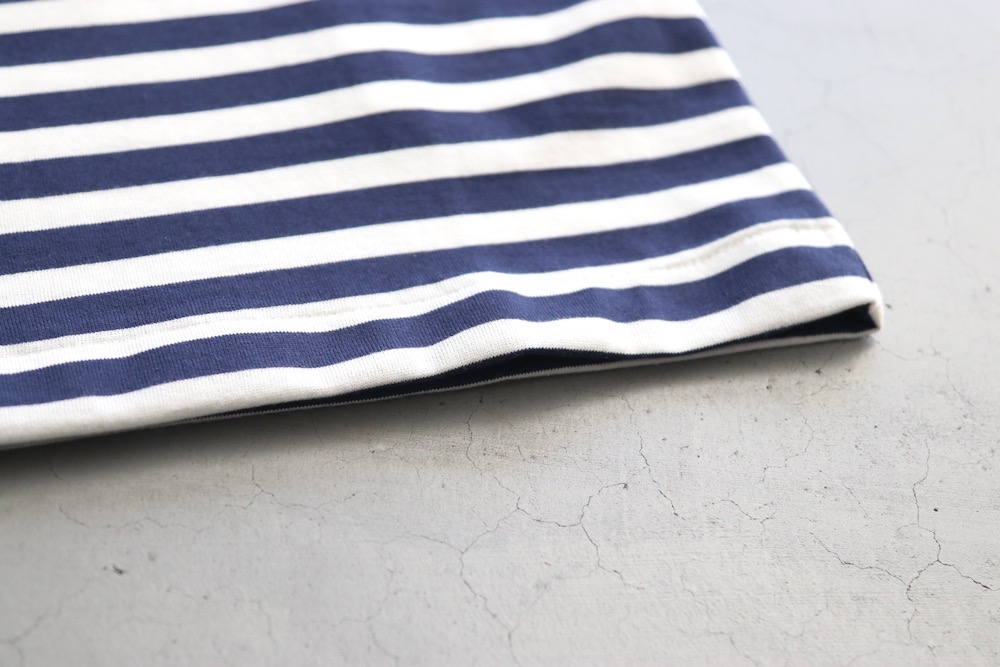 ��unisex��PLAY COMME des GARCONS(�ץ쥤 ���� �� ����륽��) "L/S TEE NAVY BORDER With Double Heart - AX-T228-051 -"