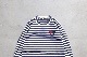 ��unisex��PLAY COMME des GARCONS(�ץ쥤 ���� �� ����륽��) "L/S TEE NAVY BORDER With Double Heart - AX-T228-051 -"