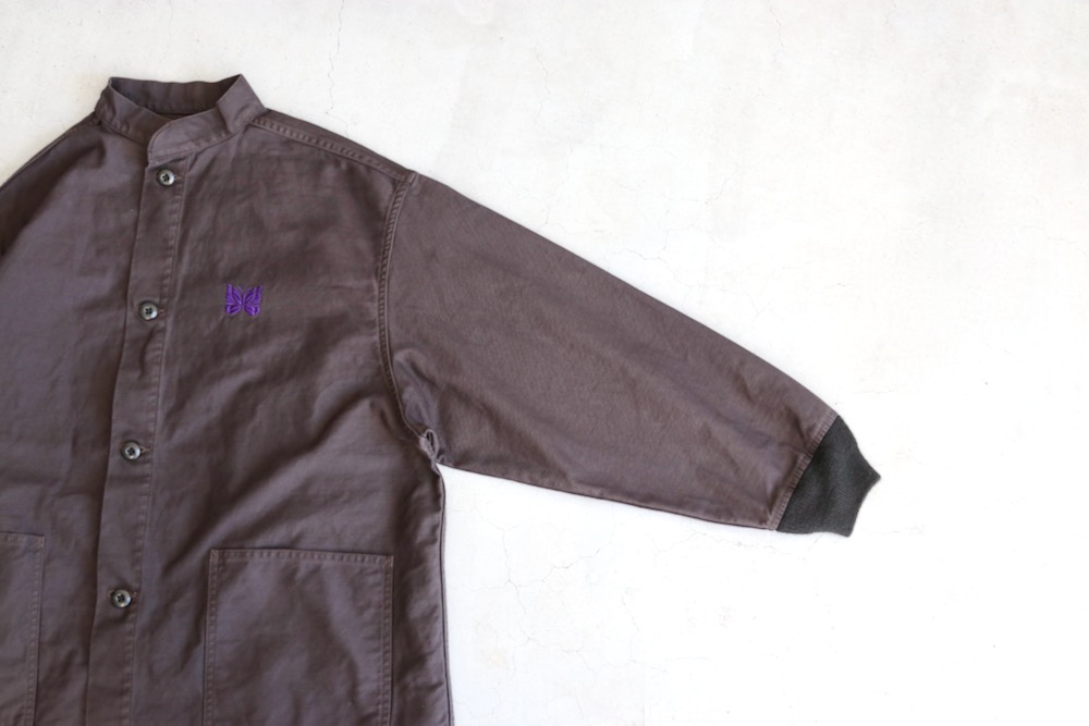 Needles(ˡɥ륺) "Stand Collar Army Shirt - Back Sateen"