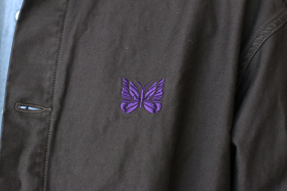 Needles(ˡɥ륺) "Stand Collar Army Shirt - Back Sateen"