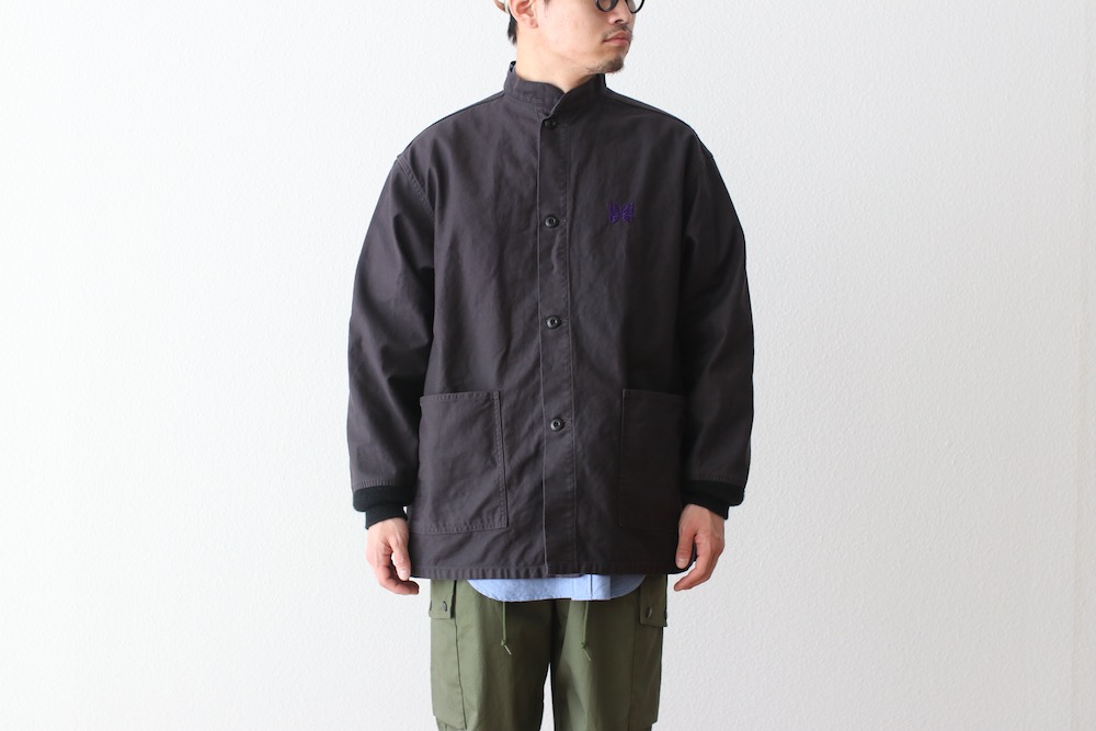Needles(ˡɥ륺) "Stand Collar Army Shirt - Back Sateen"