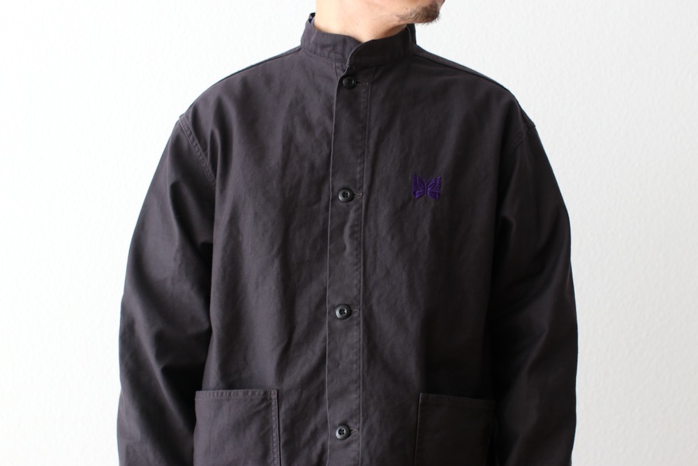 Needles(ˡɥ륺) "Stand Collar Army Shirt - Back Sateen"