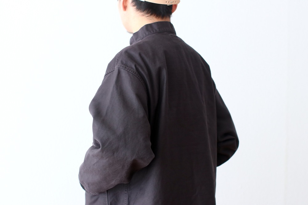 Needles(ˡɥ륺) "Stand Collar Army Shirt - Back Sateen"