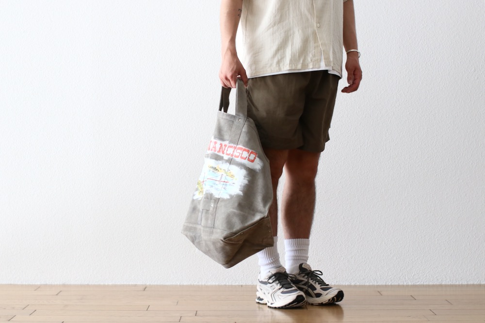 SEVEN BY SEVEN (֥Х֥) "HAND PAINTED LEATHER TOTE BAG - Cow split leather -"