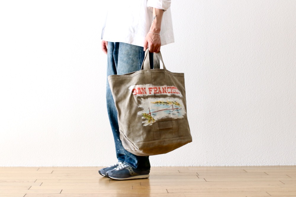 SEVEN BY SEVEN (֥Х֥) "HAND PAINTED LEATHER TOTE BAG - Cow split leather -"