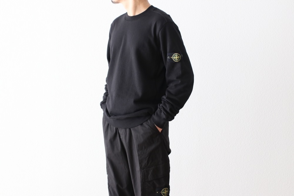 STONE ISLAND(ȡ󥢥 ) "MALFILE FLEECE OLD EFFECT COTTON CREW NECK SWEATSHIRTS"