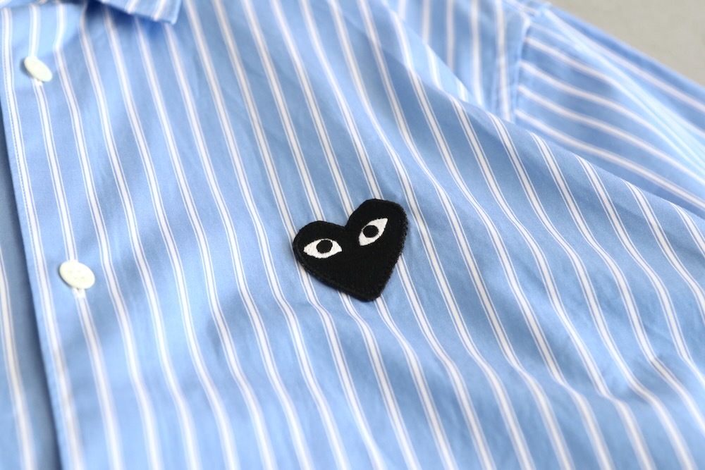 PLAY COMME des GARCONS(�ץ쥤 ���� �� ����륽��) "Striped Short Sleeve Shirt - AX-B022-051 -"