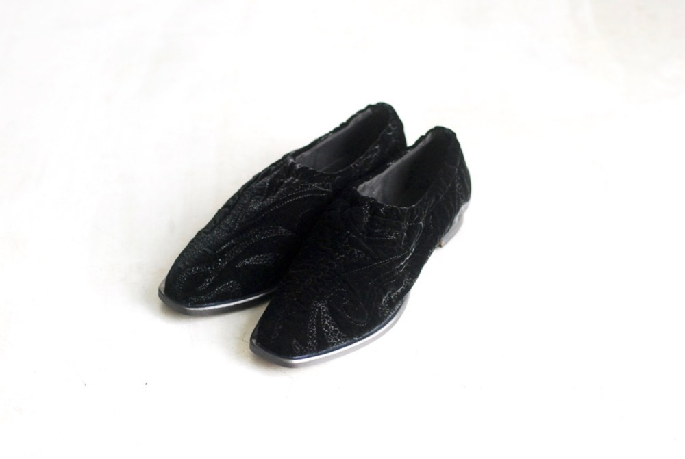 Hender Scheme / SQUARE BALLET VELVET QUILT/シューズ/4/ブラック/ベロア// HenderScheme(エンダースキーマ) 