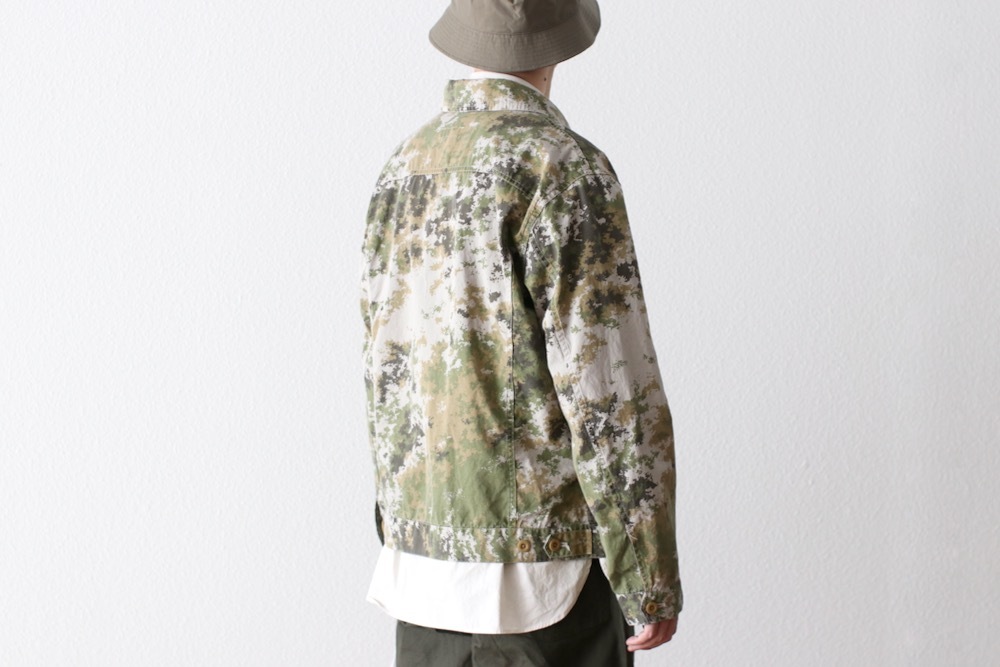 ts(s) (�ƥ�����������) "Double Flap Pocket Short Jacket -Garment Dye Camo Print Cotton Cloth"