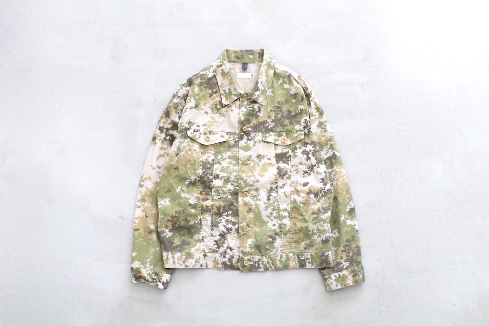 ts(s) (�ƥ�����������) "Double Flap Pocket Short Jacket -Garment Dye Camo Print Cotton Cloth"