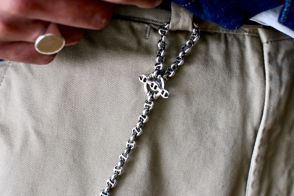 HOORSENBUHS(�ۡ�����֡���) "23inch 5mm OPEN-LINK WALLET CHAIN -Diamond & Silver 925-"