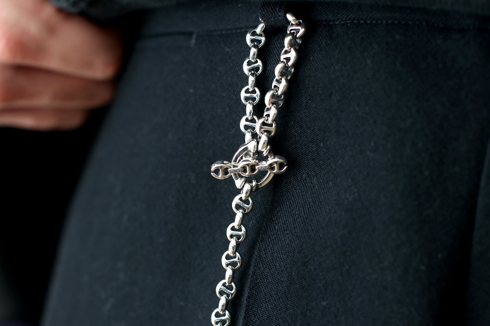 HOORSENBUHS(�ۡ�����֡���) "23inch 5mm OPEN-LINK WALLET CHAIN -Diamond & Silver 925-"