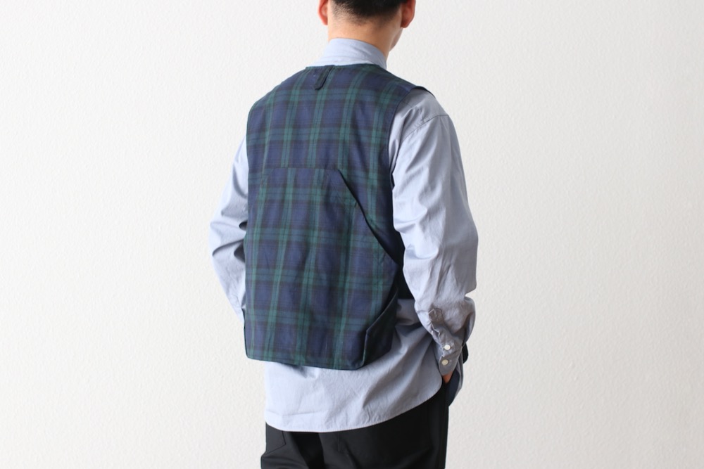 Engineered Garments (���󥸥˥����ɥ�������) "Fowl Vest - Blackwatch Cotton Linen"
