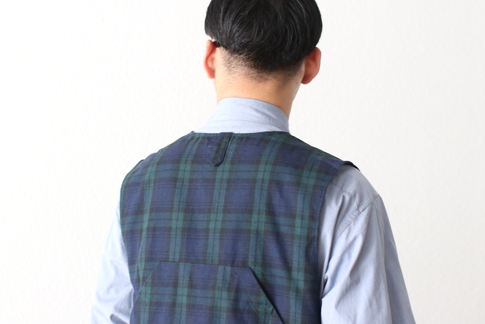 Engineered Garments (���󥸥˥����ɥ�������) "Fowl Vest - Blackwatch Cotton Linen"