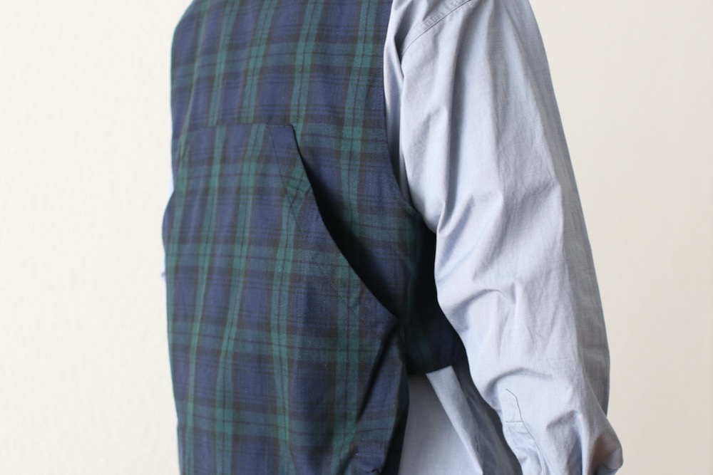 Engineered Garments (���󥸥˥����ɥ�������) "Fowl Vest - Blackwatch Cotton Linen"