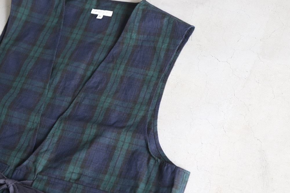 Engineered Garments (���󥸥˥����ɥ�������) "Fowl Vest - Blackwatch Cotton Linen"