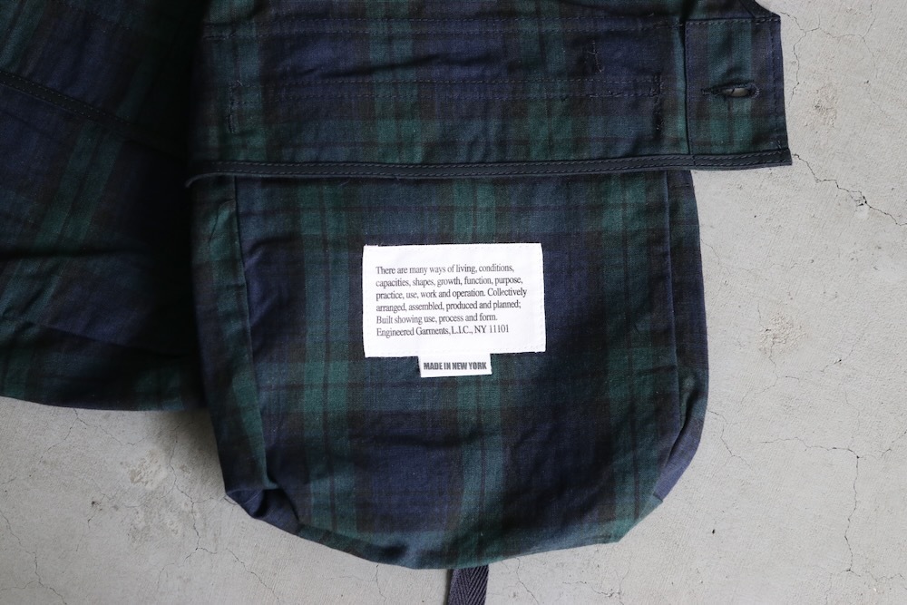 Engineered Garments (���󥸥˥����ɥ�������) "Fowl Vest - Blackwatch Cotton Linen"