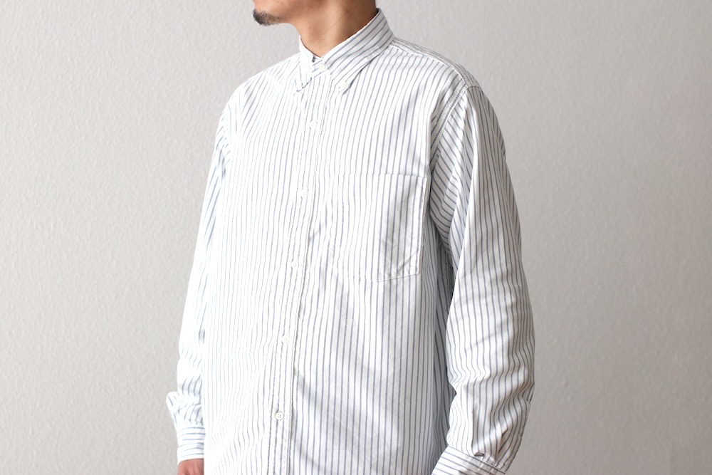 [10%OFF] nanamica(ʥʥߥ) "Button Down Stripe Wind Shirt"