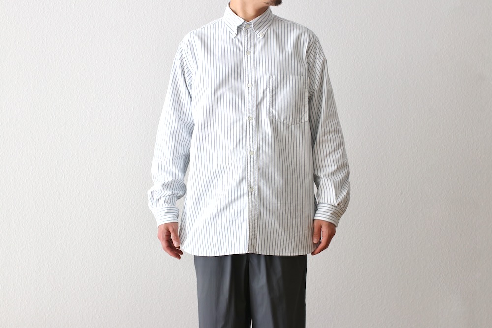 [10%OFF] nanamica(ʥʥߥ) "Button Down Stripe Wind Shirt"