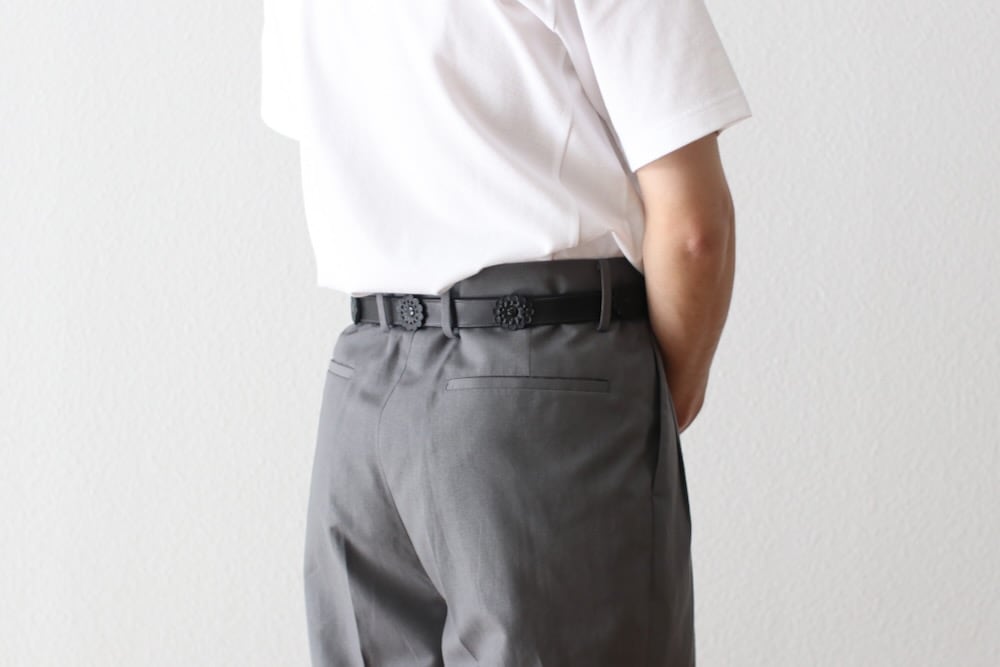 ��limited��SEVEN BY SEVEN �� Rooster King & Co., (���֥�Х����֥� �� �롼���������� ����� ����ѥˡ�) "LEATHER FLOWER CONCHO BELT"