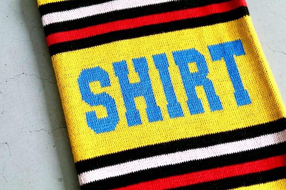 COMME des GARCONS SHIRT(  륽 ) "knitted jacquard acrylic football scarves"