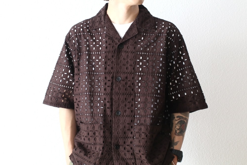 South2 West8 (�������ġ� �������ȥ�����) "Cabana Shirt - Cutwork Embroidery"