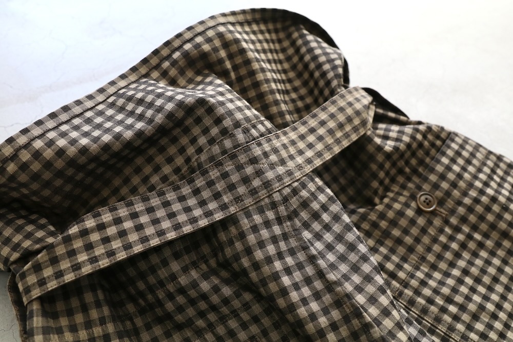 ts(s) (�ƥ�����������) "Gingham Plaid Jacquard Polyester*Cotton Cloth Thai Pants"