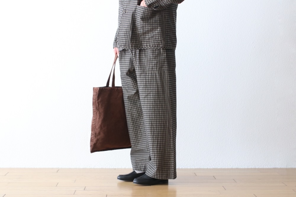 ts(s) (�ƥ�����������) "Gingham Plaid Jacquard Polyester*Cotton Cloth Thai Pants"