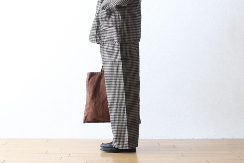 ts(s) (�ƥ�����������) "Gingham Plaid Jacquard Polyester*Cotton Cloth Thai Pants"