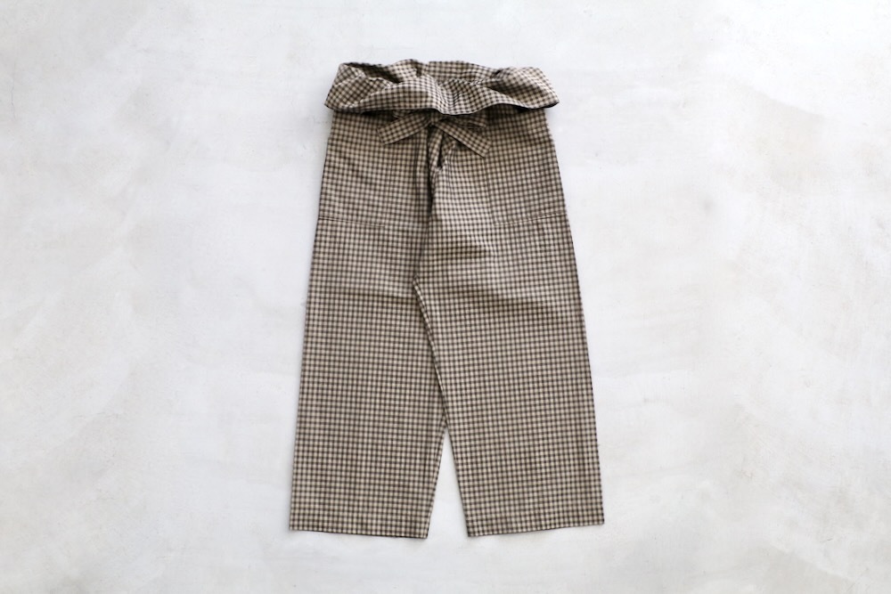ts(s) (�ƥ�����������) "Gingham Plaid Jacquard Polyester*Cotton Cloth Thai Pants"