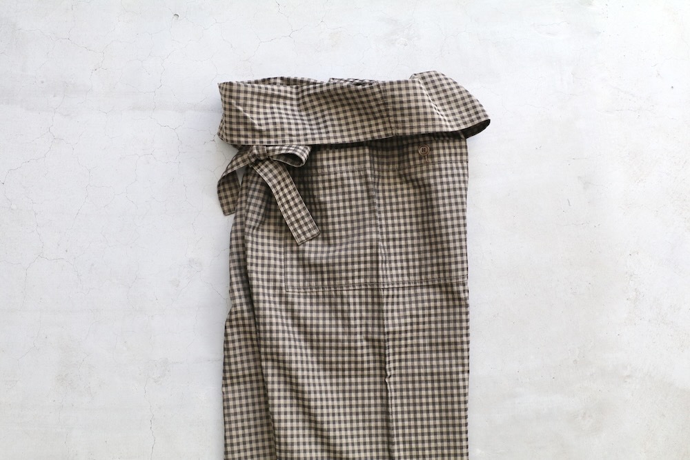 ts(s) (�ƥ�����������) "Gingham Plaid Jacquard Polyester*Cotton Cloth Thai Pants"
