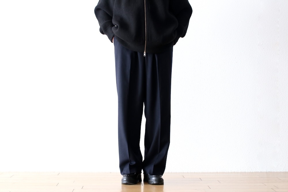 SEVEN BY SEVEN (���֥�Х����֥�) "IN TUCK TROUSERS ��Powder melton��"