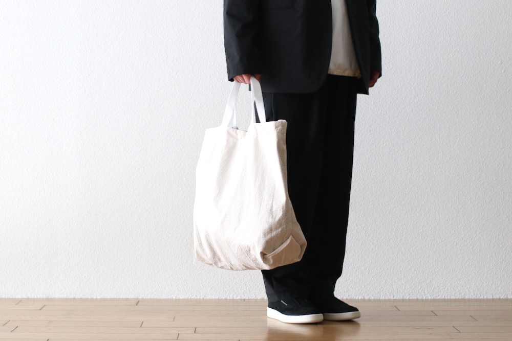Engineered Garments (󥸥˥ɥ) "CARRY ALL TOTE REVERSIBLE - COTTON SEERSUCKER STRIPE"