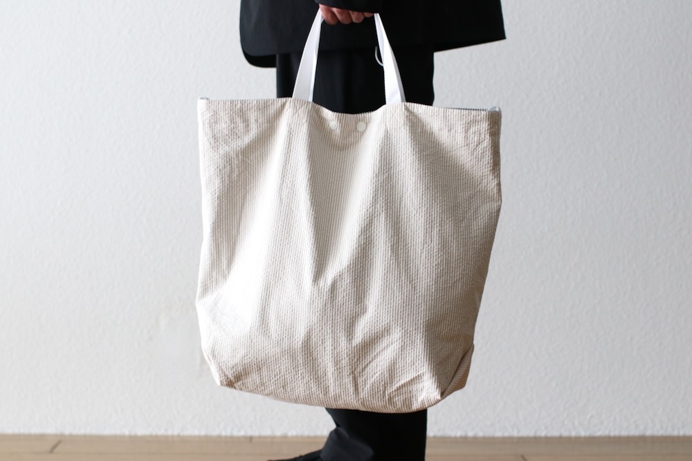 Engineered Garments (󥸥˥ɥ) "CARRY ALL TOTE REVERSIBLE - COTTON SEERSUCKER STRIPE"