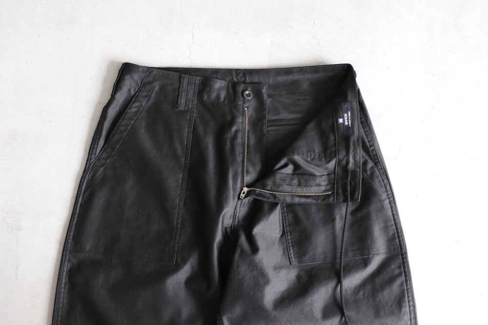 極美品AD2024 COMMEdesGARCONSコムコムサテンパンツブラックS COMME des GARCONS HOMME (コム デ ギャルソン・オム) 