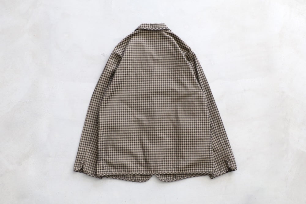 ts(s) (�ƥ�����������) "Gingham Plaid Jacquard Polyester*Cotton Cloth 2 Button 3 Patch Pocket Piping Jacket"