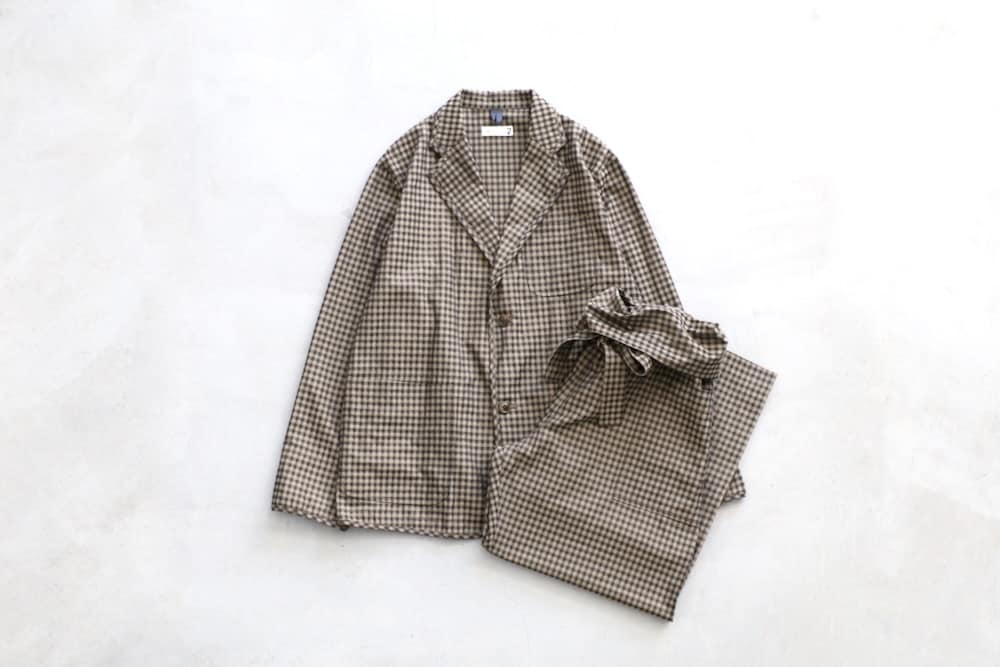 ts(s) (�ƥ�����������) "Gingham Plaid Jacquard Polyester*Cotton Cloth 2 Button 3 Patch Pocket Piping Jacket"