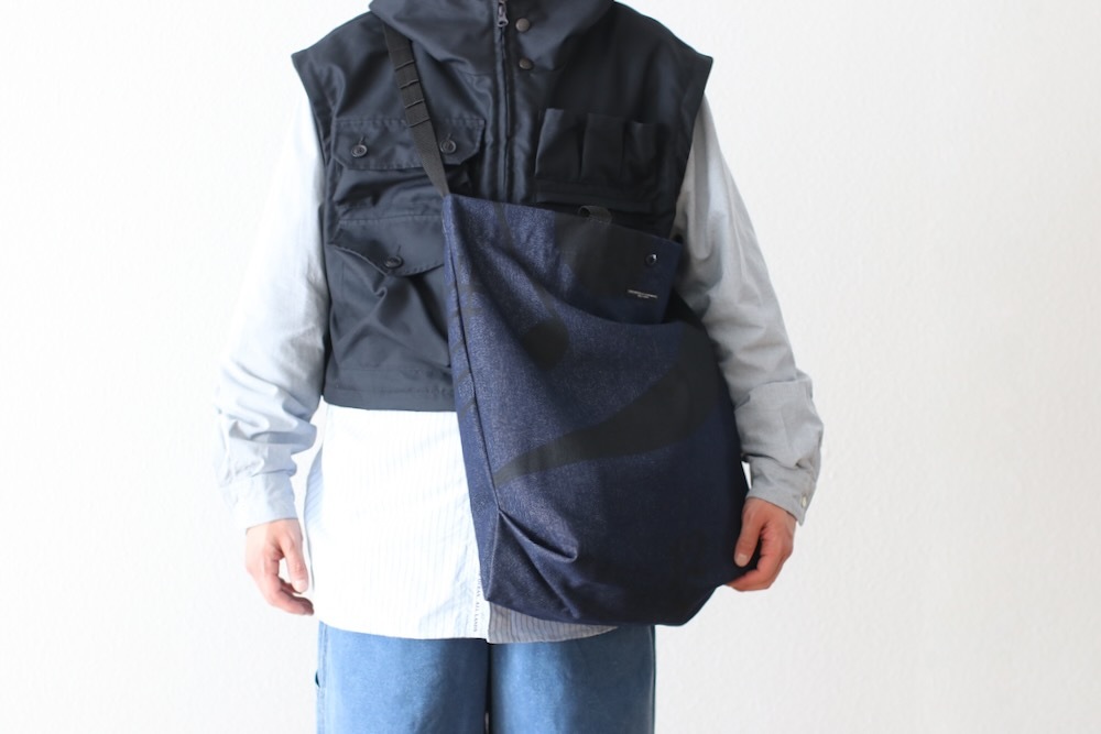 [10% > 15%OFF] Engineered Garments (���󥸥˥����ɥ�������) "Carry All Tote - Music Note Print 12oz Denim"
