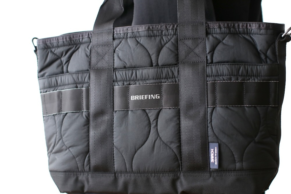 美品 コムデギャルソン キルティング モード バッグ A4 大容量 モード 黒 limited】COMME des GARCONS HOMME × BRIEFING (コム デ ギャルソン