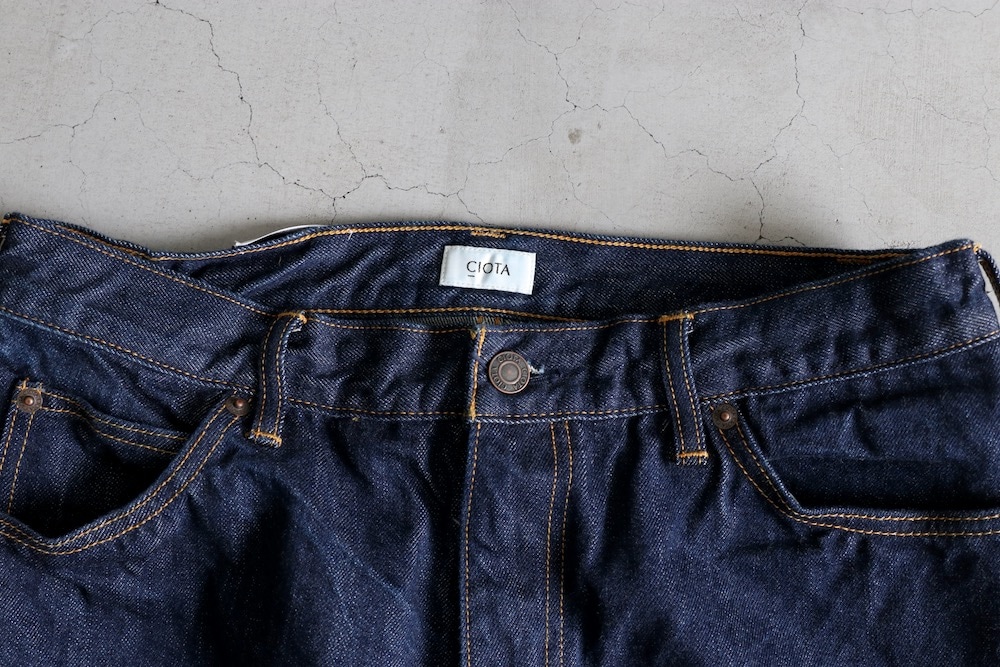 CIOTA (シオタ) “インディゴスビン13.5oz ワイドテーパードデニム PTLM