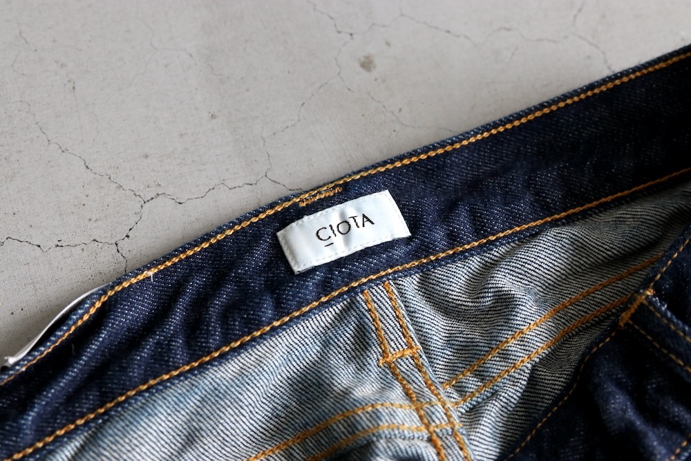 CIOTA (シオタ) “インディゴスビン13.5oz ワイドテーパードデニム PTLM