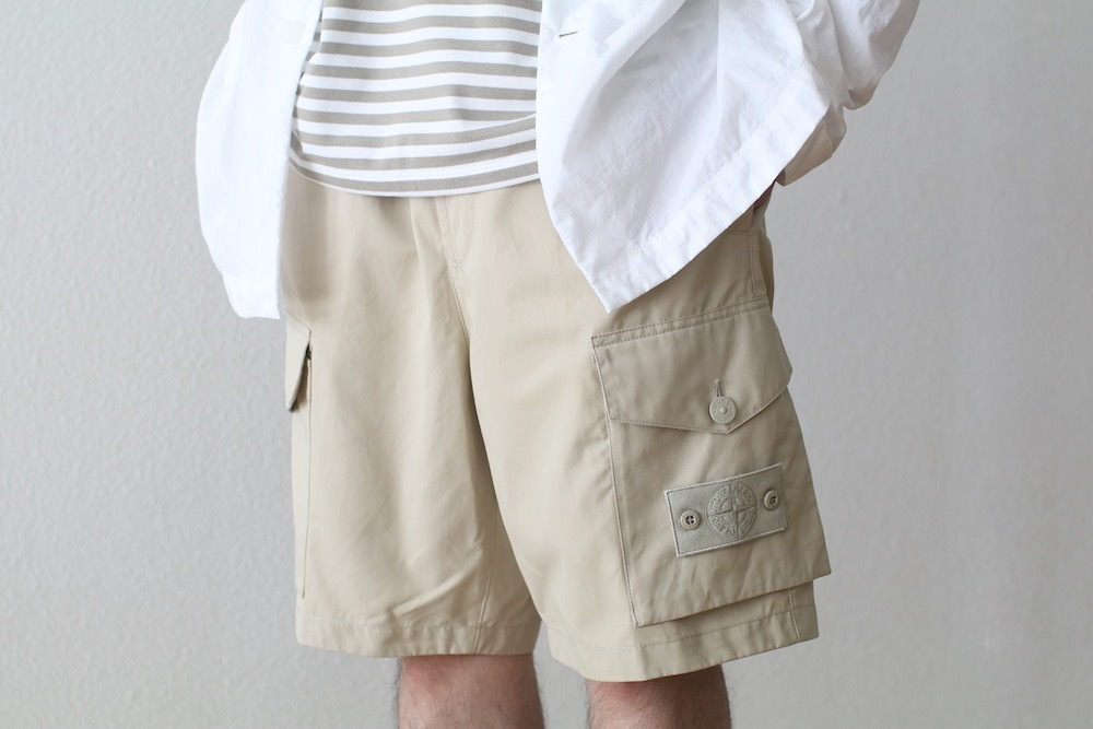 STONE ISLAND(ȡ󥢥 ) "STONE ISLAND GHOST PIECE_O-VENTILE BERMUDA SHORTS"