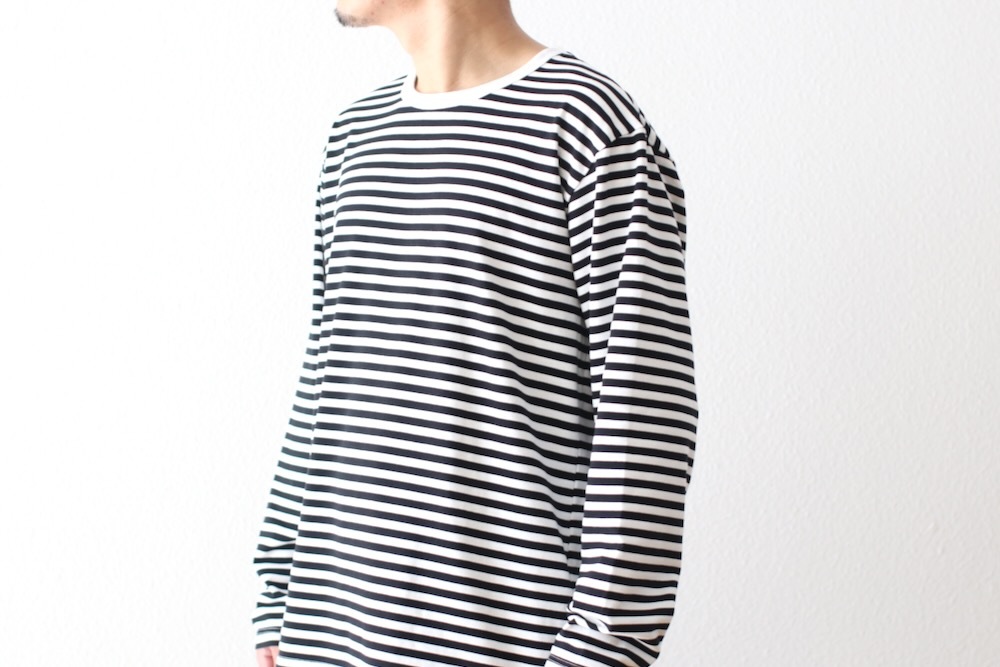 [10% > 30%OFF] nanamica(�ʥʥߥ�) "COOLMAX Stripe Jersey L/S Tee"