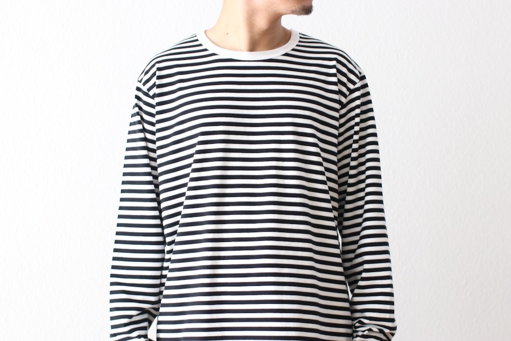 [10% > 30%OFF] nanamica(�ʥʥߥ�) "COOLMAX Stripe Jersey L/S Tee"
