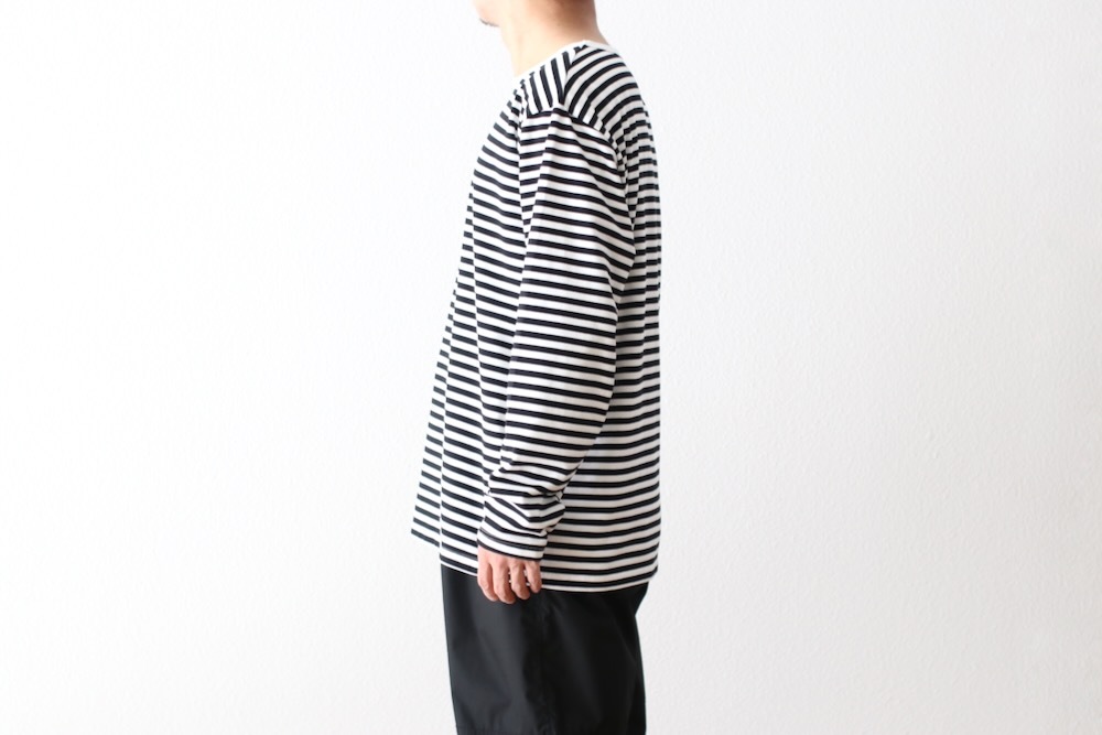 [10% > 30%OFF] nanamica(�ʥʥߥ�) "COOLMAX Stripe Jersey L/S Tee"