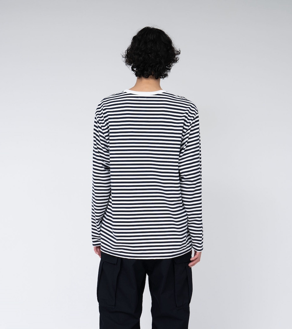 [10% > 30%OFF] nanamica(�ʥʥߥ�) "COOLMAX Stripe Jersey L/S Tee"