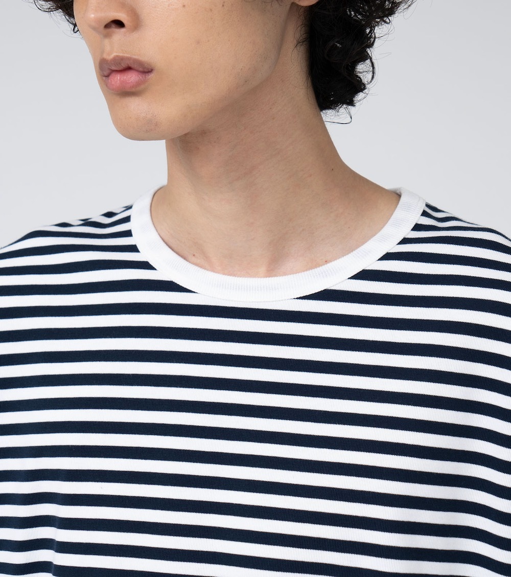 [10% > 30%OFF] nanamica(�ʥʥߥ�) "COOLMAX Stripe Jersey L/S Tee"